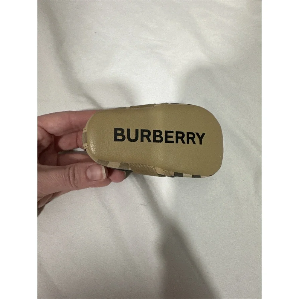 1 Burberry [ Unisex 15 ] Charlton Vintage Check Crib Shoe -‎ Baby New U1562